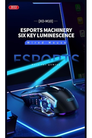 Yüksek Hassasiyetli 3200 Dpı Ayarlanabilir Metalik Kaplamalı Ergonomik Kablolu Mouse Kablosuz