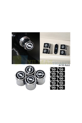 Opel Sibop Kapağı Jant Direksiyon Torpido Vites Damla Etiket Sticker 4+10 Adet