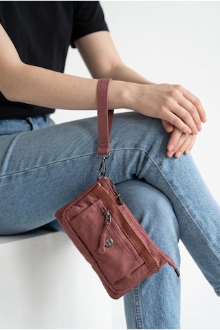 Baginn Paraşüt Kumaş Mini Çapraz Askılı Kadın Telefon Çantası Yağmur Geçirmez El Askılı Çanta 20 12 Cm Kiremit