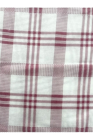 Desenli Penye Diz Altı Büyük Beden Anne Kadın Kapri Pembe Ekose