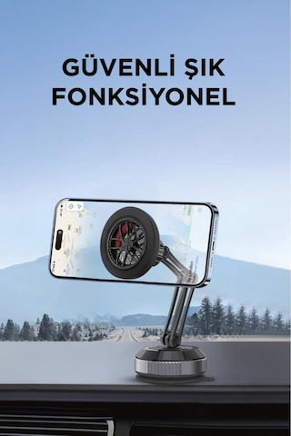 060 Sarsılmaz Manyetik 360 Derece Ayarlanabilir Araç İçi Telefon Tutucu -