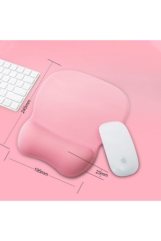 Montıan Mf-01 Oval Yavaş Ribaund Bellek Pamuk Yumuşak Bracer Mouse Pad Pembe