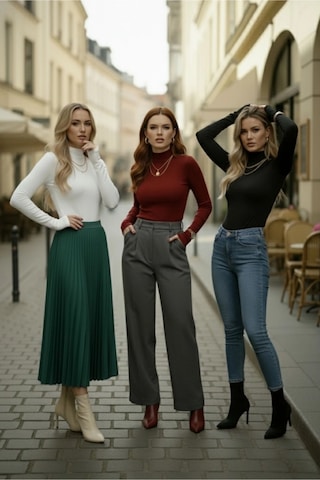 3 Lü Parmak Geçmeli Kadın Body Seti Çok Renkli