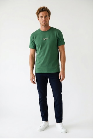 Redline Yeni Sezon Erkek Slim Fit Baskılı Tshirt 7031 Nefti