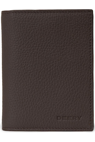 Deery Hakiki Deri Kahverengi Dikey Erkek Cüzdanı - 00219mkhvz01 Kahverengi