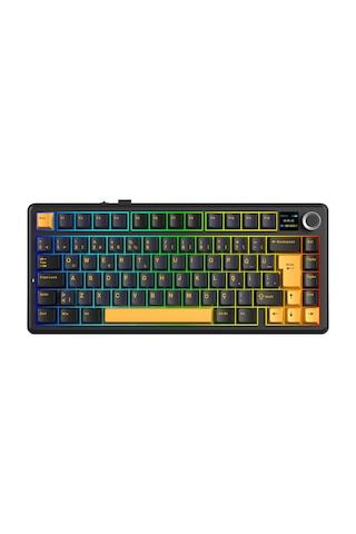 Aula F75 Max Mekanik Gaming Oyuncu Klavyesi Tkl Rgb Graywood V4 Switch Kablosuz Makrolu Hot Swap Türkçe Q Siyah 10334604