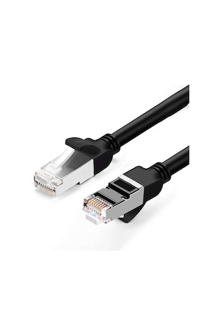 Ugreen Cat6 Saf Bakır Metal Konnektör Ethernet Kablosu Siyah 10 Metre, 50196
