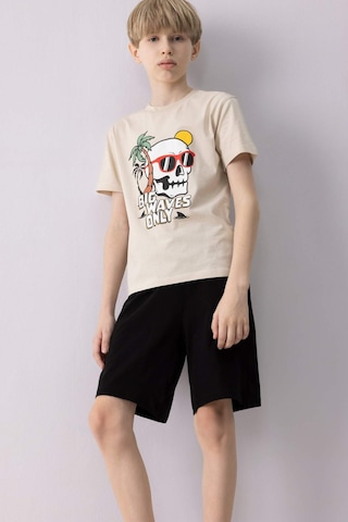 DeFacto Erkek Çocuk Pijama Takımı Baskılı Kısa Kollu Üst Şort E0159A825SMBG186
