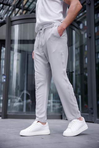 Erkek Taş Renk Likralı Kumaş Jogger Pantolon-1756 Taş