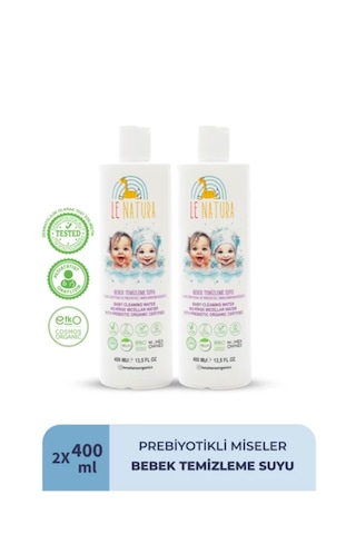 Le Natura Prebiyotikli Durulanmayan Bebek Miseler Su 2 X400 Ml
