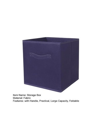 Saplı Kumaş Saklama Küpü Büyük Kapasite Kolay Erişim Katlanabilir Ağır Hizmet Oyuncakları Siyah