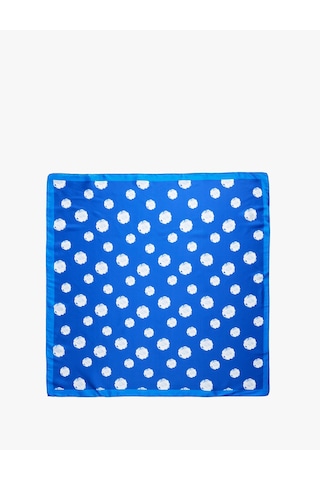Koton Puantiye Desenli Kare Fular Bandana Mavi 6sak50115aa