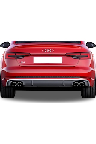 Audi A4 B9 2016 Sonrası 4 Çıkışlı S4 Arka Tampon Eki - Difüzör p Audi A4 B9 2016 Sonrası 4 Çıkışlı S4 Arka Tampon Eki - Difüzör p