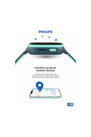 Philips W200A 1.22" Akıllı Çocuk Saati (Distribütör Garantili)