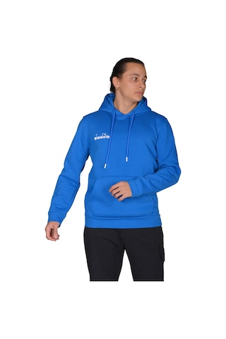 Diadora Bergamo - Erkek Saks Pamuklu Spor Sweatshirt Mavi