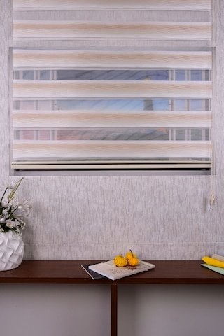 Krem Kendinden Desenli Etek Dilimsiz Ds 11714-v1 Zebra Stor Güneşlik Perde