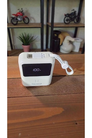 H21 Mini Boy 10000 Mah Power Bank Pd 20w Ve Usb 22.5w Fast Hızlı Şarj Dahili Type C Ve Lightning Kablolu Dünya Sta