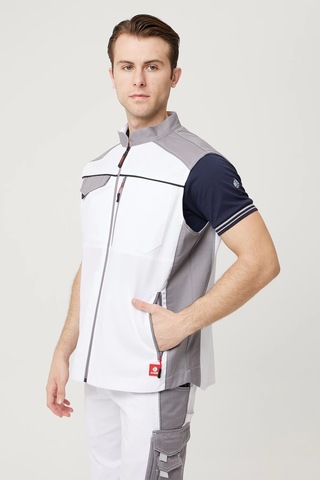 Allium Yazlık İş Ve Outdoor Yelek Beyaz-a.gri