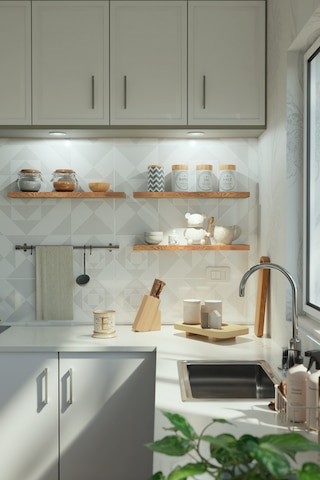 Yankı-BYEG 60 cm 3lü Safir Meşe Mdf Duvar Rafı Gizli Bağlantı Kitaplık