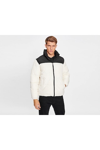 Only Onsmelvin Life Lf Puffer Jacket Otw Vd Erkek Günlük Mont 22025205-Antıque-Whıte Beyaz