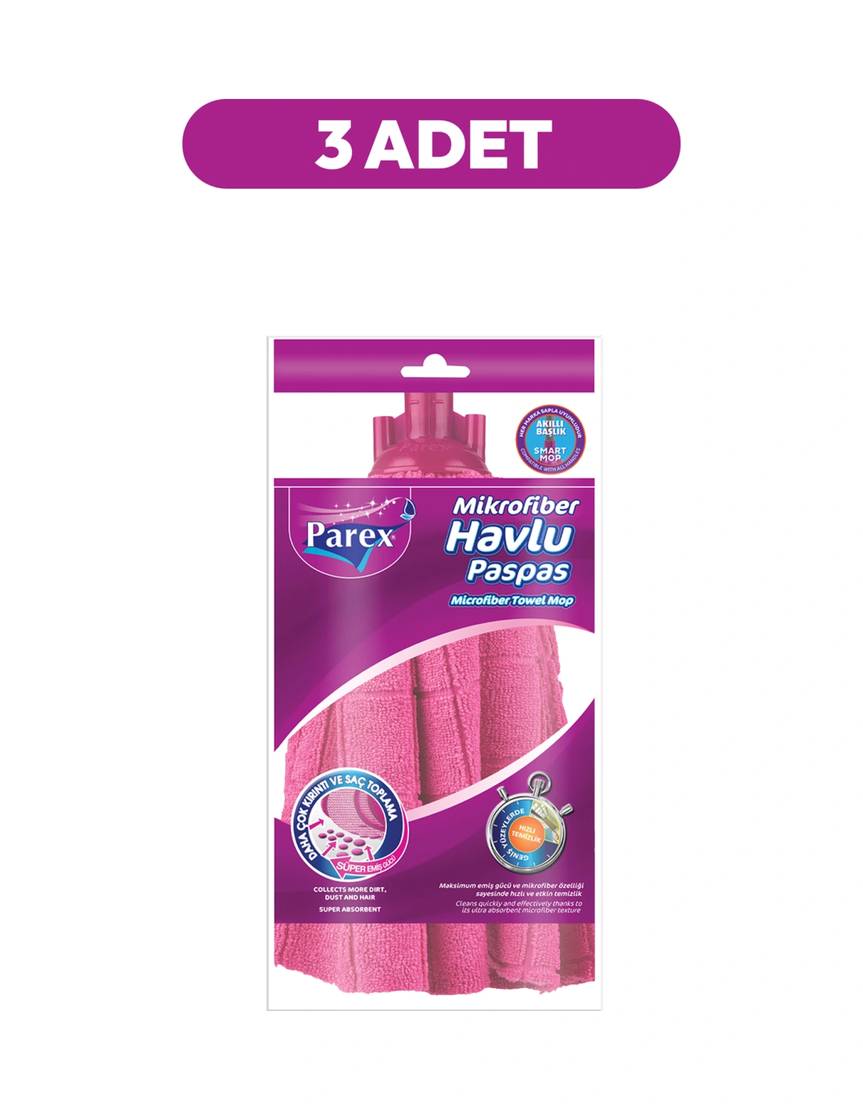 Mikrofiber Havlu Paspas Üçlü Paket