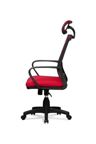 Ev Ve Ofis Çalışma Sandalyesi Bilgisayar Ve Yönetici Koltuğu Atlas Model Kırmızı
