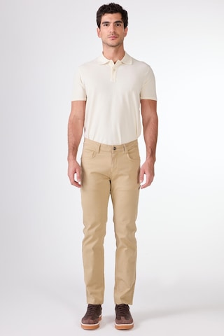 Dufy Vizon 5 Cep Düz Renk Slim Fit Erkek Pantolon Vizon