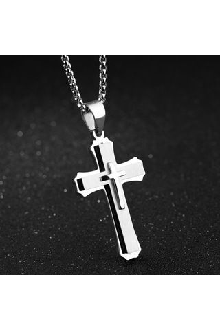 Siyah Opk Retro Geçişli Kolye Erkek Hediye