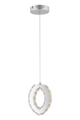 Wicker 40 Watt Tekli Krom Ledli 3 Renkli Sarkıt Kristalli Taşlı Modern Tasarım Led Kristal Salon Avize Çok Renkli