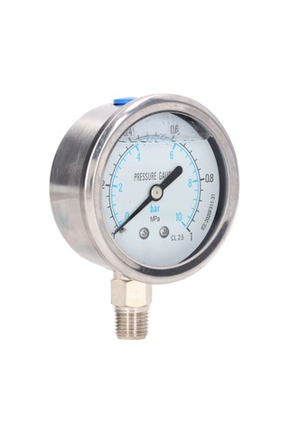 Tenfowee Stainless Steel Vakum Basınç Ölçer - 1/4" Npt Bağlantı, Çift Ölçekli, 0-1 Mpa Aralığı, Su Ve Yağ İçin Uygulanabilir