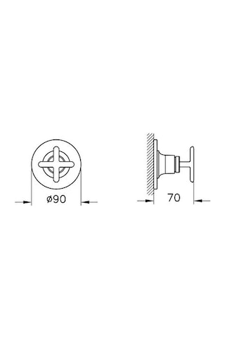 VitrA Origin Classic A4289736 3 Yollu Yönlendirici Sıva Üstü Grubu Mat Siyah