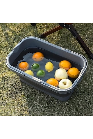 Katlanır Piknik Sepeti Gri
