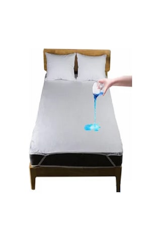 Derbey Sıvı Geçirmez 220x200 Cm Yatak Koruyucu Micro Alez Battal Boy Beyaz