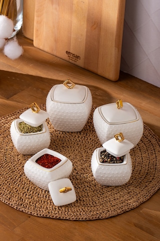 Emsan Flower Gold 5'li Baharat Takımı Gold