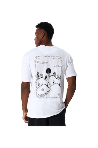Sportive Yama Erkek Beyaz Günlük Stil T-shirt 25ye030-byz Beyaz