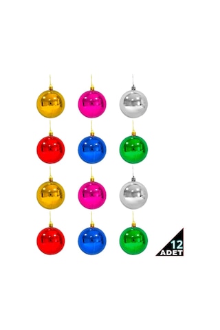 Yılbaşı Ağaç Süsü Cici Top. 3 Cm - 12 Adet