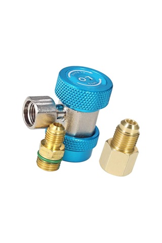 Ayarlanabilir R134a Hızlı Bağlayıcı Yüksek Düşük Dönüşüm Adaptör Bağlantıları, Soğutucu Tank Adaptör Kiti