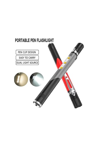 Sones E-smarter B35 Kalem El Feneri Şarj Edilebilir Taşınabilir Kalem Fener Gri