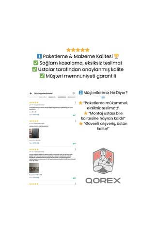 Ustaduş - Qorex Marka - 6 Mm Şeffaf Temper Cam Duşakabin H:190 Özel Seri Krom Aksesuar. Diğer