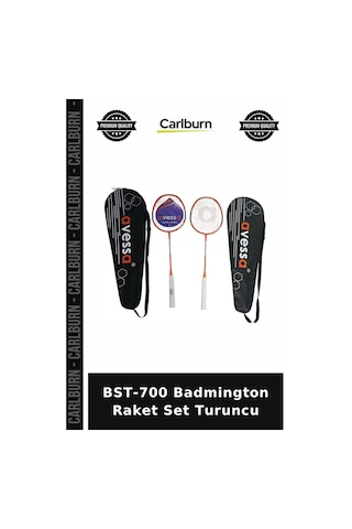 Premium Bst-700 Badmington Raket Set Turuncu Bahçe Sahil Aktivite