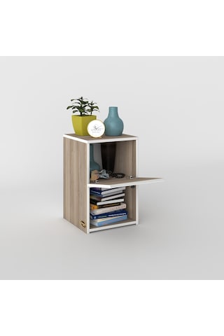 Kenzlife Komodin İzumi Crd 60 39 39 Komidin Kitaplık Ayakkabılık Kapaklı Arkalıklı Beyaz