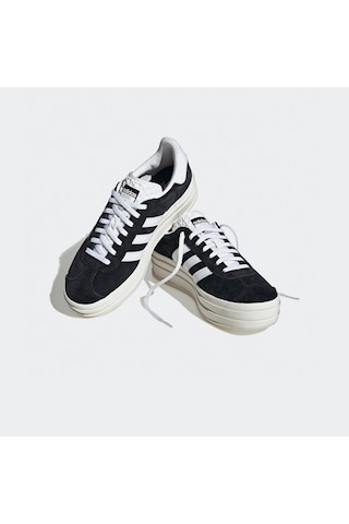 adidas Gazelle Bold Kadın Siyah Spor Ayakkabı Düz Hq6912 Siyah