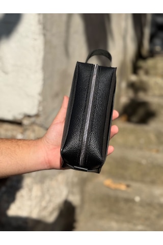 Gogo Erkek Hakiki Deri Günlük Portföy El Çantası Siyah