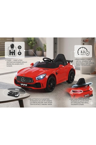 Öykü Bebek Dünyası 444 Gtr 12 Volt Lüks Akülü Araba Kırmızı