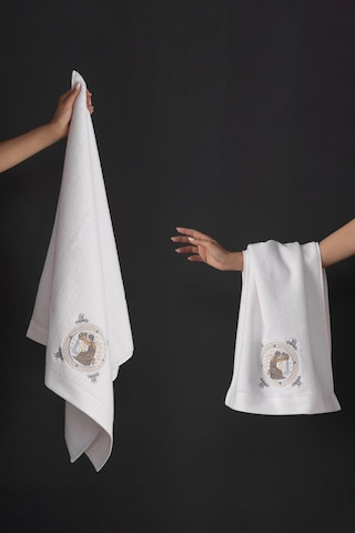 Varol %100 Microcotton Üst Kalite Havlu Seti Burç Nakışlı Kova-standart Kova Diğer