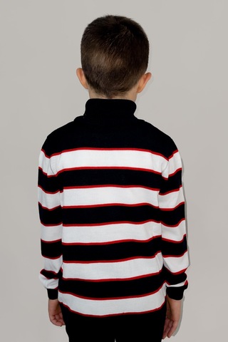 Alexandergardı Çocuk Balıkçı Yaka Şeritli Kazak C21-18749 001