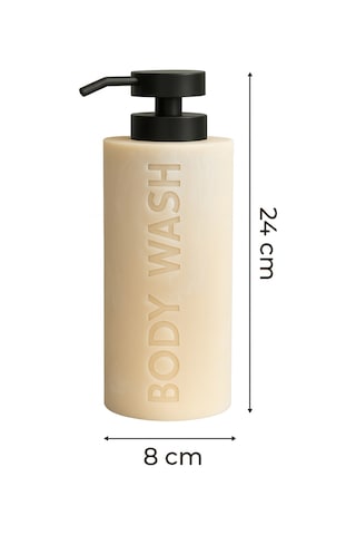 Body Wash Sıvı Sabun Ve Duş Jeli Dispenseri 750 Ml - Vücut Losyonu Dispanseri Bej