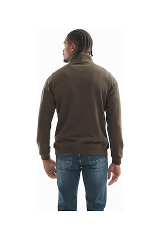 Boğazlı Sweatshirt Haki