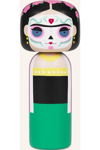 Lucie Kaas El Boyaması Kokeshi Figür, 14,5 Cm Koleksiyon & Figür Siyah