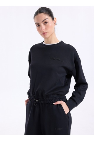 Mustang Siyah Kadın Modal Karışımlı Sweatshirt M4wl-swt-1013